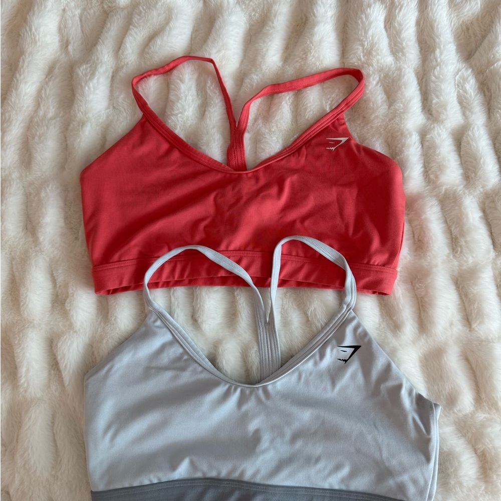 Gymshark Red and Gray Sports Bras Medium Support